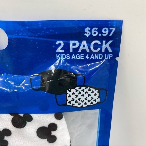 Disney Kids Reusable Cloth Face Masks 2 Pack For Kids 4 And Up New In Package - Picture 5 of 7